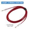 Uxcell Guitar Cable 10ft FF 6.35mm Black GC-10FF