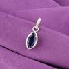 Markis Naturlig Londonblå Topas Sterling Silver Vänpresent Handgjort Hänge PP-59-11