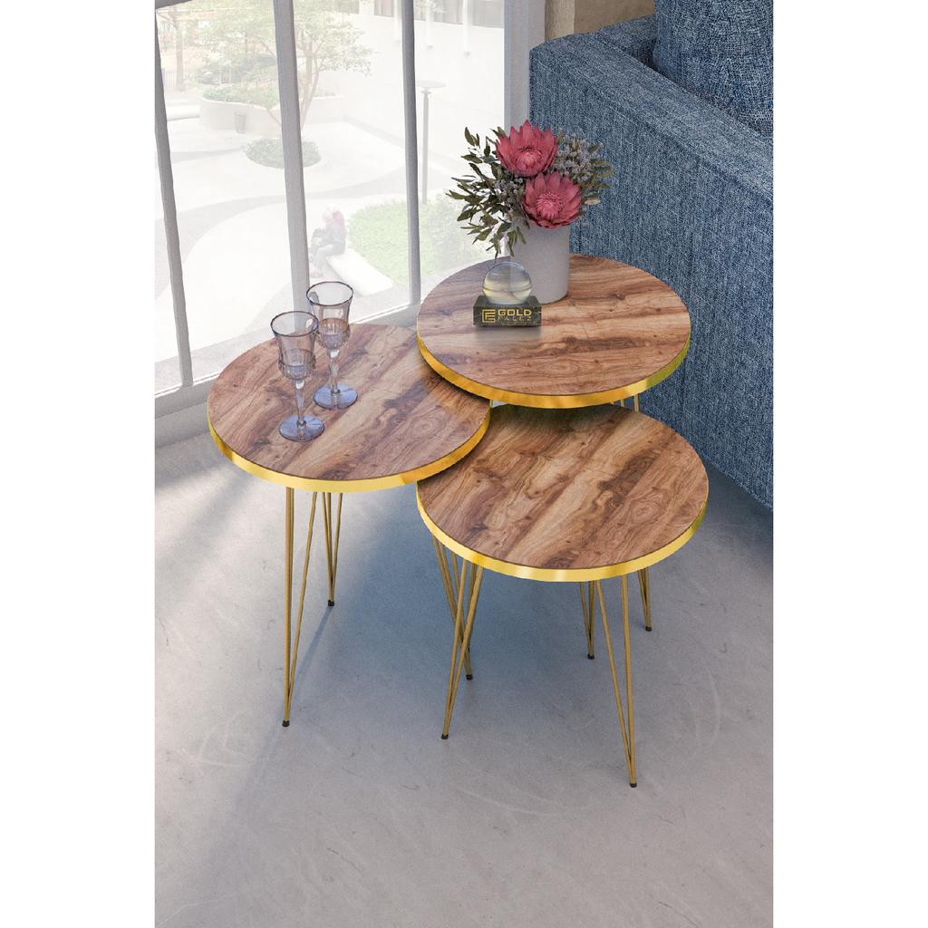 Nesting Table Gold Cream Wire