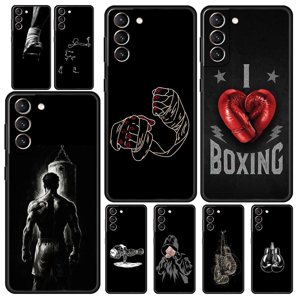 Phone Case For Samsung Galaxy S25 Edge S24 S23 S22 S21 Ultra S20 FE 5G S10 S10E S9 Plus Soft TPU Cover Boxing Champion Themed