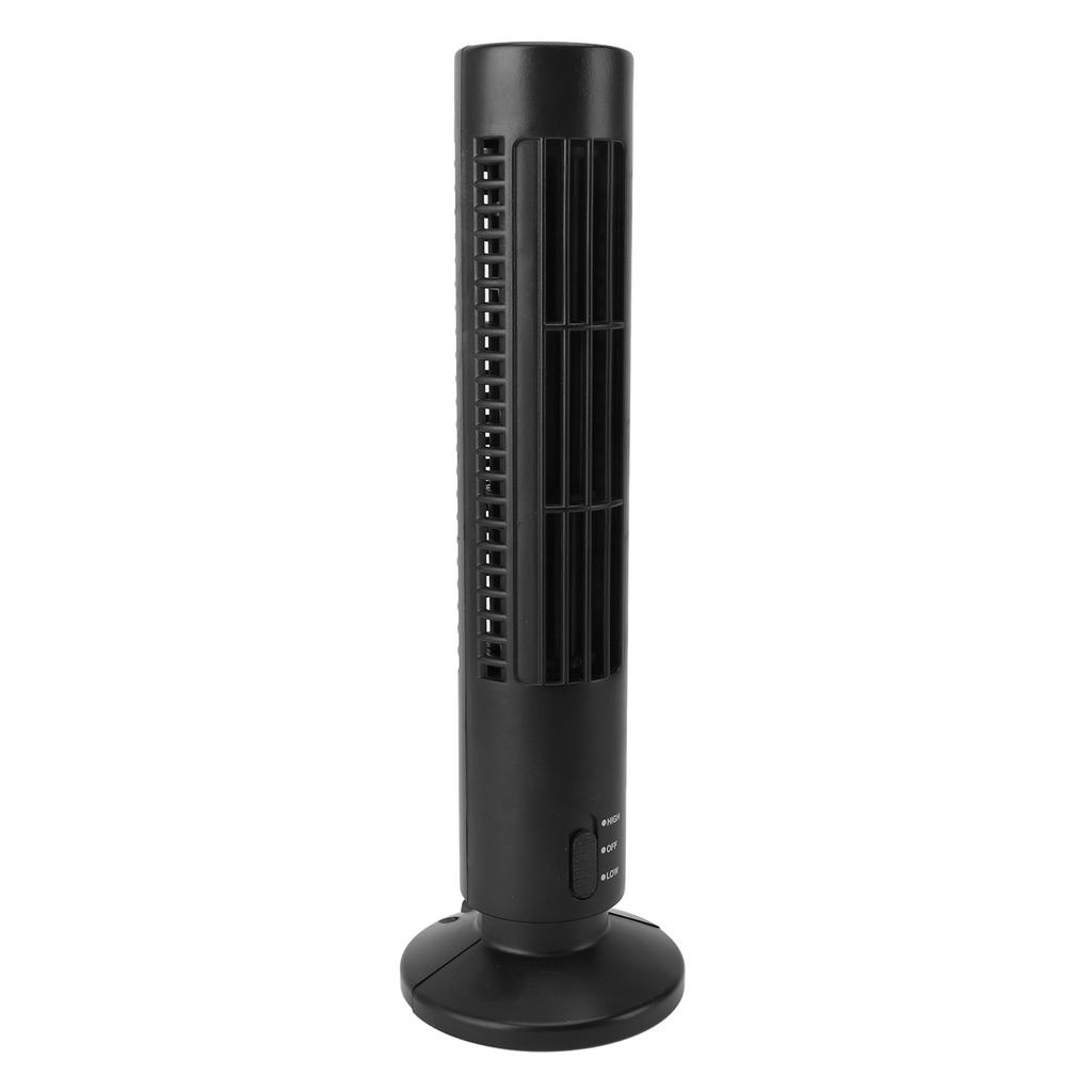 Mini Tower Fan Bladeless Desk Fan Quiet Cooling 2 Gears USB Desktop Table Tower Fan for Office