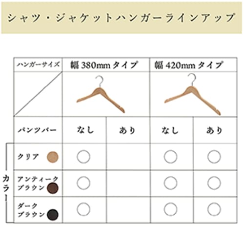 Tamatoshi Wooden Hangers, 360-Degree Rotating, Made of Natural, High-Quality Wood, for Shirts, Jackets, Coats, Kimonos, Stylish, Store Storage, Slim F