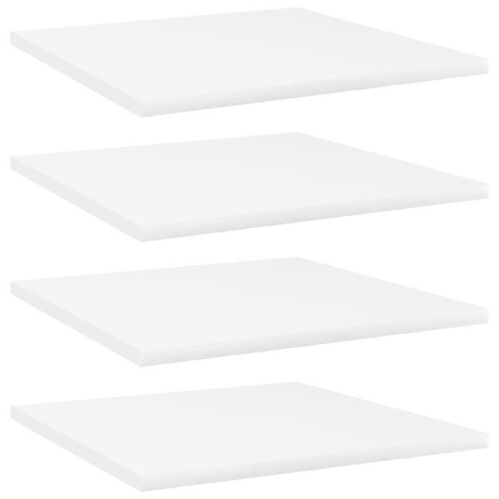 Panneaux de bibliothèque - vidaXL - 4 pcs - Bois d’ingénierie - Blanc - Mat