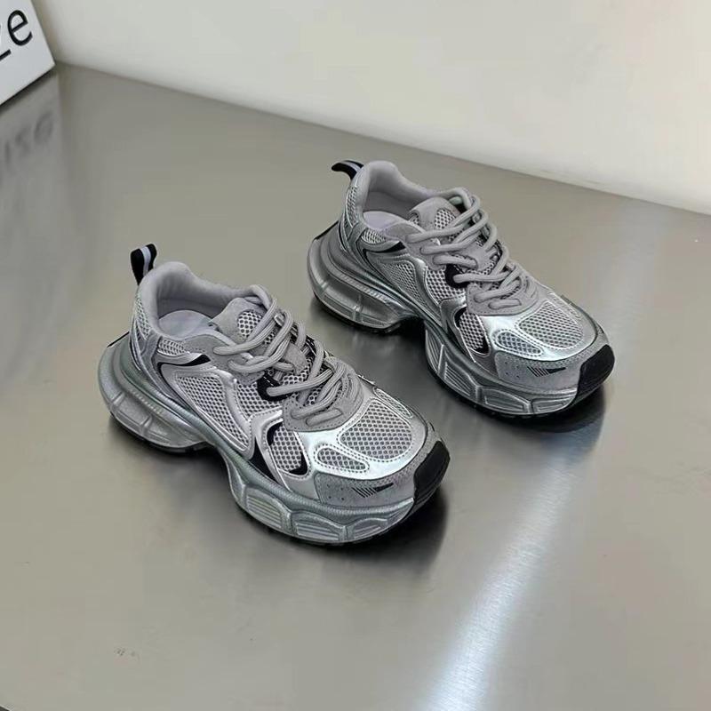 Zhao Ruth's father shoes women's new spring fried street platform versatile silver retro casual sports shoes