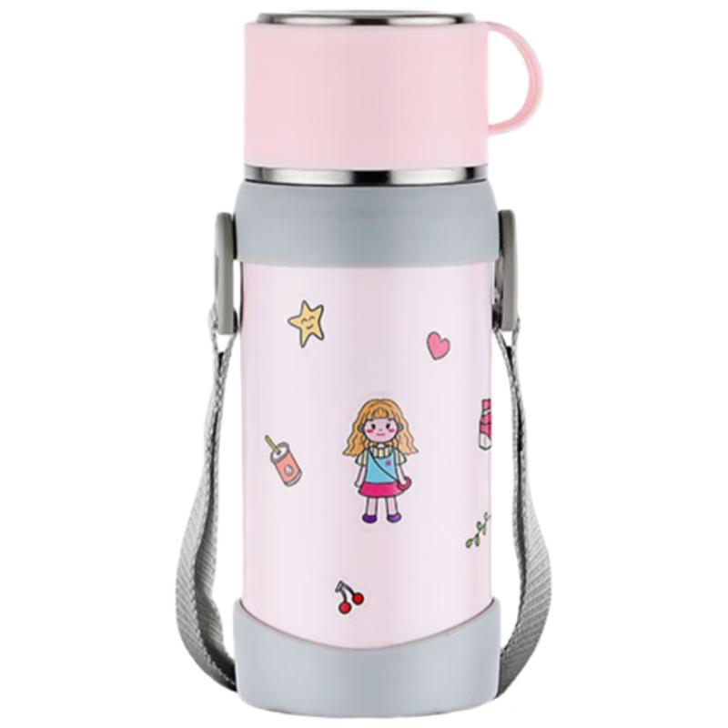 Shuixi Large Capacity 316SS Insulated Water Bottle with Strap