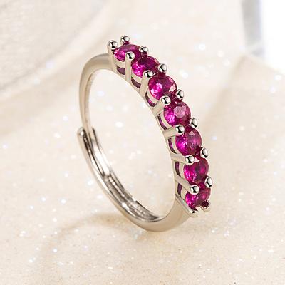 INS Light Luxury Niche Individual Cold Design High Sense Micro Zircon Diffuse Ring Live Woman
