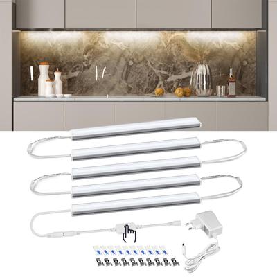 Dimmbare Tischbeleuchtung, Touch-Sensor, Treppen, Küche, unter dem Schrank, LED-Lampe, Kleiderschrank, Bett, Licht mit EU-Stecker