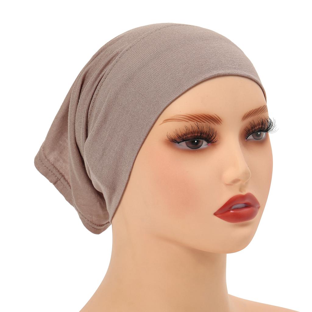 High Elastic Modal Cotton Jersey Hijab Cap Women Muslim Inner Caps Turban Bottom Hat Small Hat Underscarf Headscarves Headband