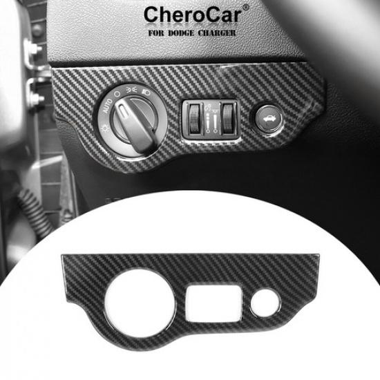 Carbon Fiber Dash Panel Cover Trim Kit for Dodge Charger 2015+ Inner Accessories