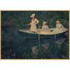 Monet Oil Painting Retro Kraft Paper Poster for Restaurant, Bar, Cafe Wall Decor