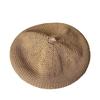 Light plate thin beret women's summer woven breathable bud hat versatile shopping sweet and gentle painter hat