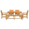 Garden Dining Set 6 pcs Brown Solid Acacia Wood