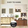 Wall Bathroom Mirror, 30 x 40 cm Wall-Mounted Mirror for Living Room, Bedroom, Hallway, Set of 2, Natural