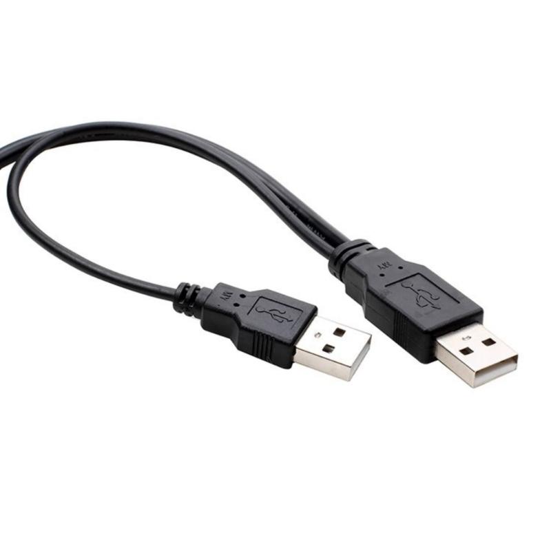 Doppelter USB A Stecker auf Mini B 5Pin Y Splitter Kabel für externe Festplatte DVDs BluRay 50cm Hohe Geschwindigkeitsdatenübertragung