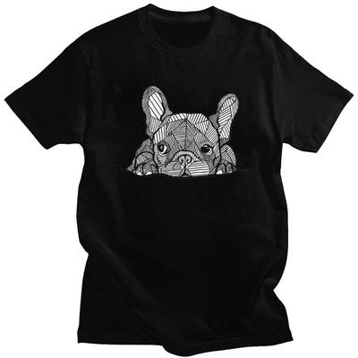 Custom Cool French Bulldog T Shirt Men 100 Cotton Tshirt Frenchie Dog Tee Tops Streetwear Tshirt