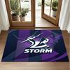 Melbourne Storm Design Crystal Velvet Rug Soft Decorative Mat for Bedroom Entrance