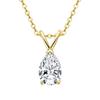 Custom Elegant and Luxurious 925 Sterling Silver Zircon Moissanite Pendant Necklace Simple and Fashionable Pear Shaped Jewelry