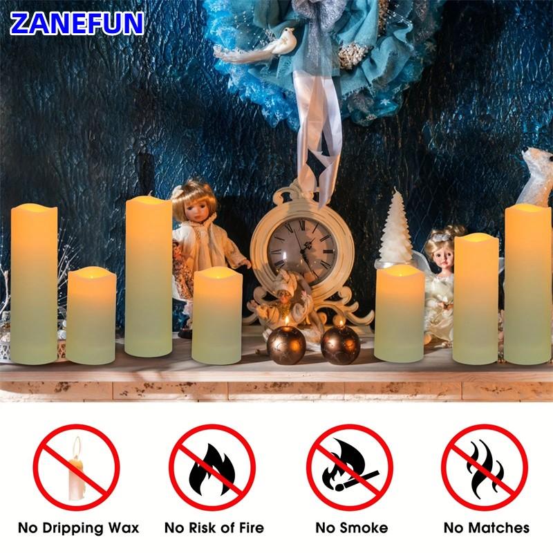 12-Pack Flameless Waterproof LED Candles with Remote Control for Home and Special Occasions (Four Sizes)
