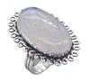 Moonstone Natural Gemstone Antique Silver Ring US Size-5.75 R 5021