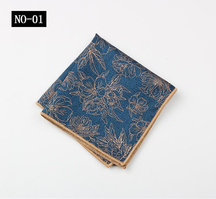 Pattern Chest Towel Men'S Suit Gentleman Wedding Red High-End High-Density Small Square Towel Handkerchief Banquet Host Pocket Towel