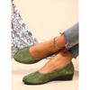 Women's Plus Size Satin Wedge Shoes Spring Retro Hong Kong Style