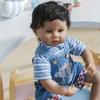 20'' 50 cm schwarze Reborn-Babypuppe Rabe, weicher Stoffkörper mit PP-Baumwolle, Simulationspuppe, lebensechte Neugeborenenpuppen für Jungen oder Mädchen, Weihnachtsgeschenke für Kinder