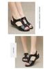 2021 Roman Style Zippered Wedge Sandals with Open Toe for Women