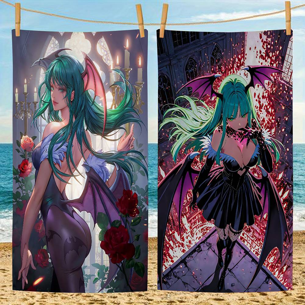 Girl Game M-morrigan Aensland Microfiber Beach Towel Absorbent Quick Dry Soft Yoga Swimming Resort Mountain Climbing Towel
