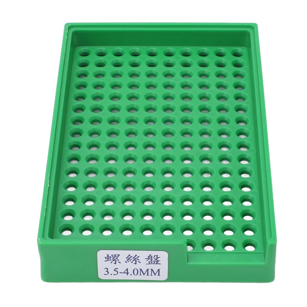 Bandeja para Tornillos PP Soporte de Almacenamiento Ranurado 3,5-4,0 mm 160 Agujeros Organizador Antiestático para el Trabajo