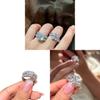 Korean Style Sterling Silver Water Drop Zircon Ring For Ladies Fashion Accessory