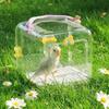 New Clear Bird Carrier Cage PET Secure Closure Transport Case Ventilated Lightweight Outdoor Bird Cage Pet Supplies