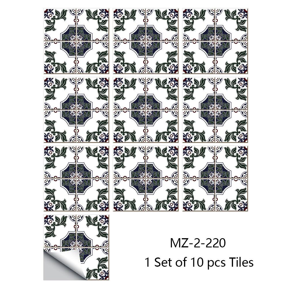 10 teile/satz Mandala Stil Crystal Hard Fliesen Keramik Wand Aufkleber Küche Kleiderschrank Home Decor art Mural Peel & Stick Wand Abziehbilder