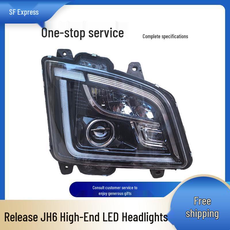 

Jiefang JH6 LED Headlight Assembly: Flowing Turn Signal & Bi-Beam Projector Lens Upgrade Original Left