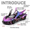 1:24 Apollo EVO Atlantic Toys Sports Cars Models Wheels Turned Vehicles Light Music Pull Back Miniature Car Child Birthday Gifts