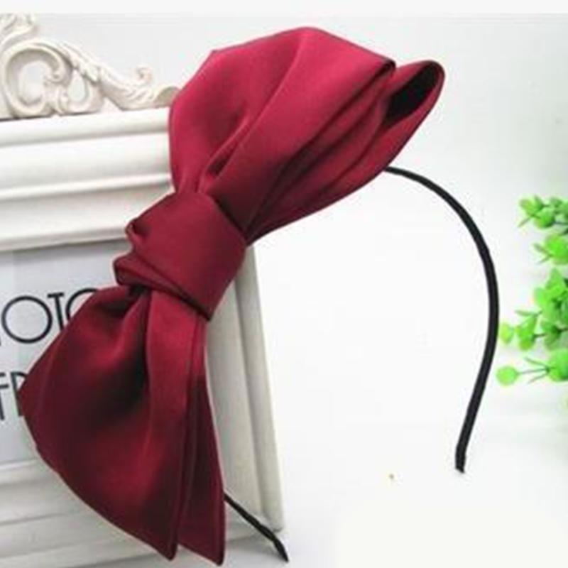 Fashion Large Bowknot Headband for Adult Dinner Party Headhoop French Style White Hair Cover Bow Hairband Hair Accessory