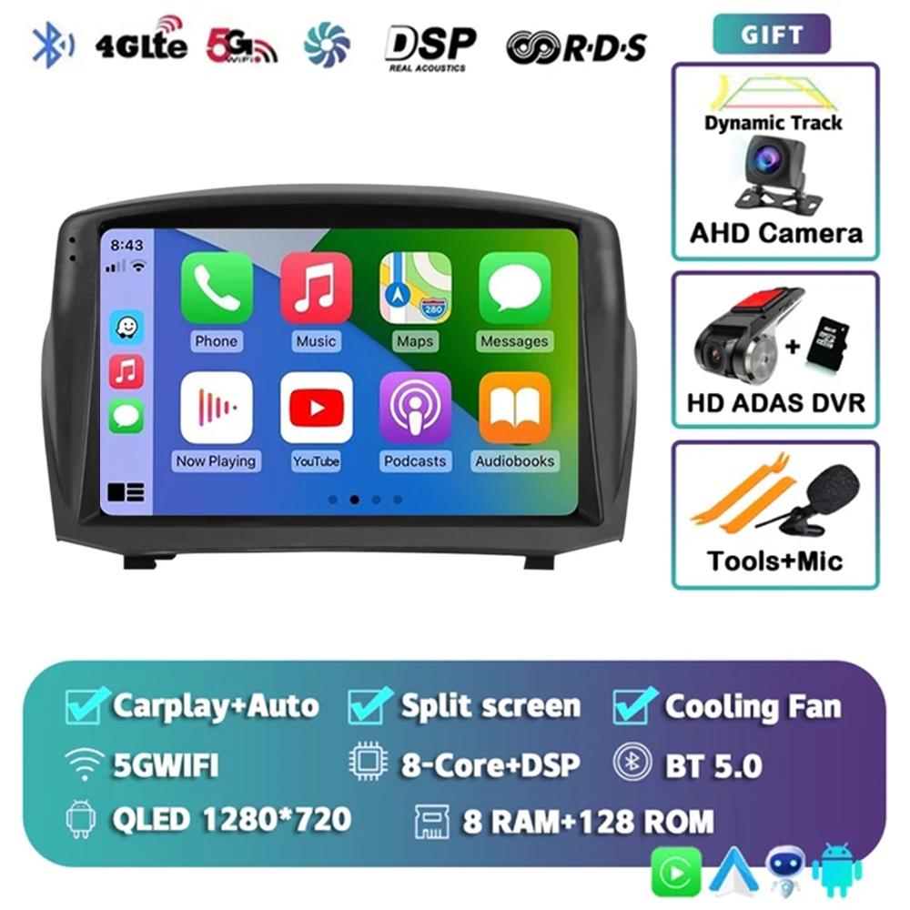 Android 14 Car For Ford Fiesta Mk 6 2009 - 2018 2 Din Navigation GPS Carplay Autoradio Stereo Multimedia Head Unit 5G LET WIFI