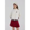 GOXO Wool Knit Zip Up Classic Logo White