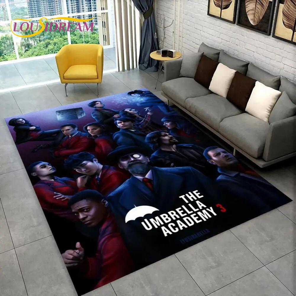Kobercový koberec The Umbrella Academy TV Film, Koberec pro domácí obývací pokoj ložnici pohovku rohožku dekorace, dětská hrací protiskluzová podložka 3D