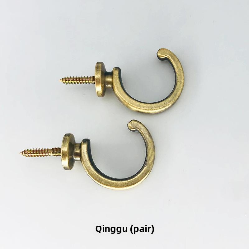 60/30/4/2pcs Retro Iron Curtain Holdback Wall Hanger Mounted Metal Hooks U Shaped Curtain Loop Holder Wall Tie Back With Screw
