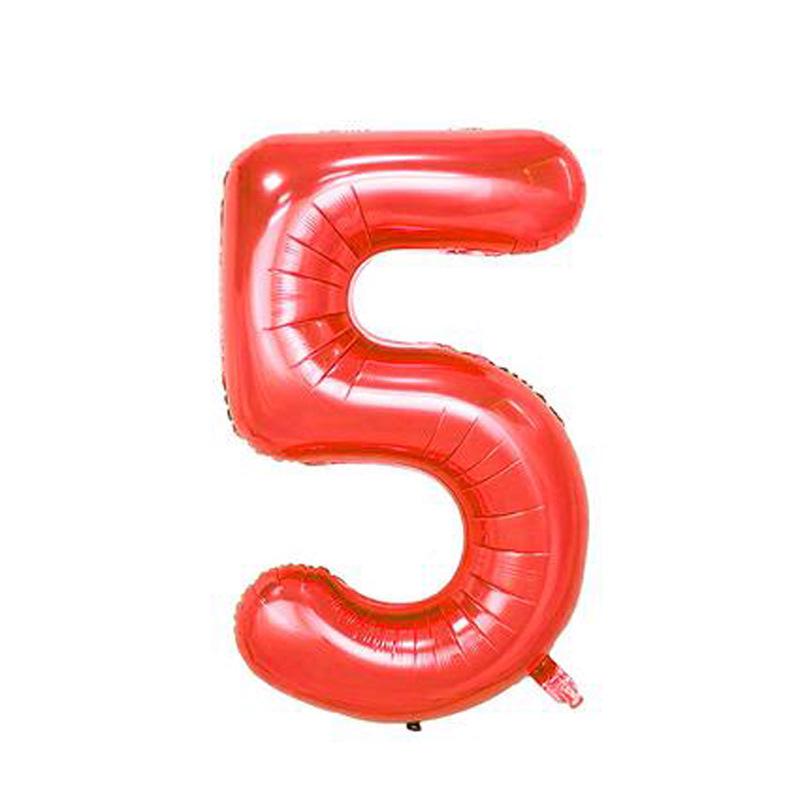 32-Inch Gradient Color Aluminum Foil Number Balloons - US Version