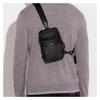 Coach Gotham 13 Classic Old Pattern Zipper Closure Outer Pockets Exquisite Calfskin and Coated Canvas Shoulder Crossbody Chest Bag Men's Black