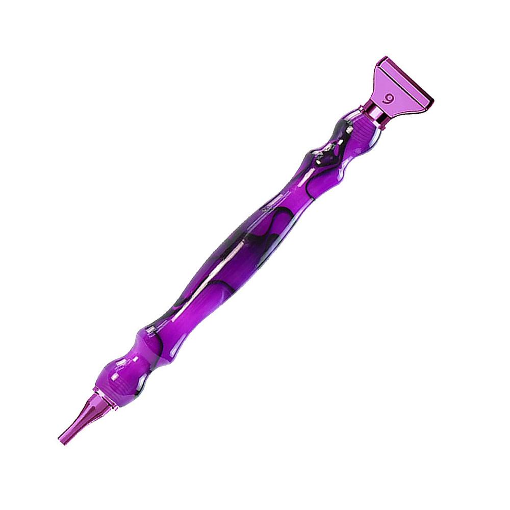 5D Diamond Art Pens Tools Diamond Painting Accessories Kits with Screw Purple Metal Tip Roller Diamond Painting Bead Dot Pens