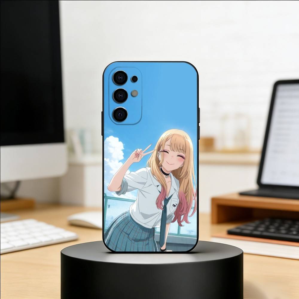 My Dress Up D-Darling Marin Kitagawa Phone Case Black Silicone Soft For Samsung S25,S24,S21,S22,S23,S30,Ultra,S20,Plus,Fe,Lite