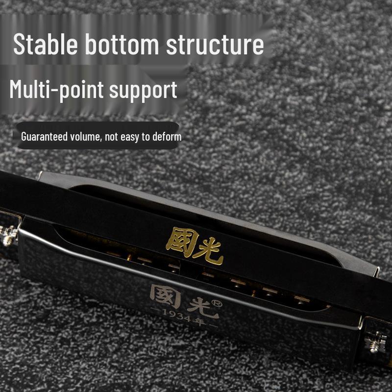 Guoguang 10-Hole C Key Blues Harmonica for Beginners and Professionals