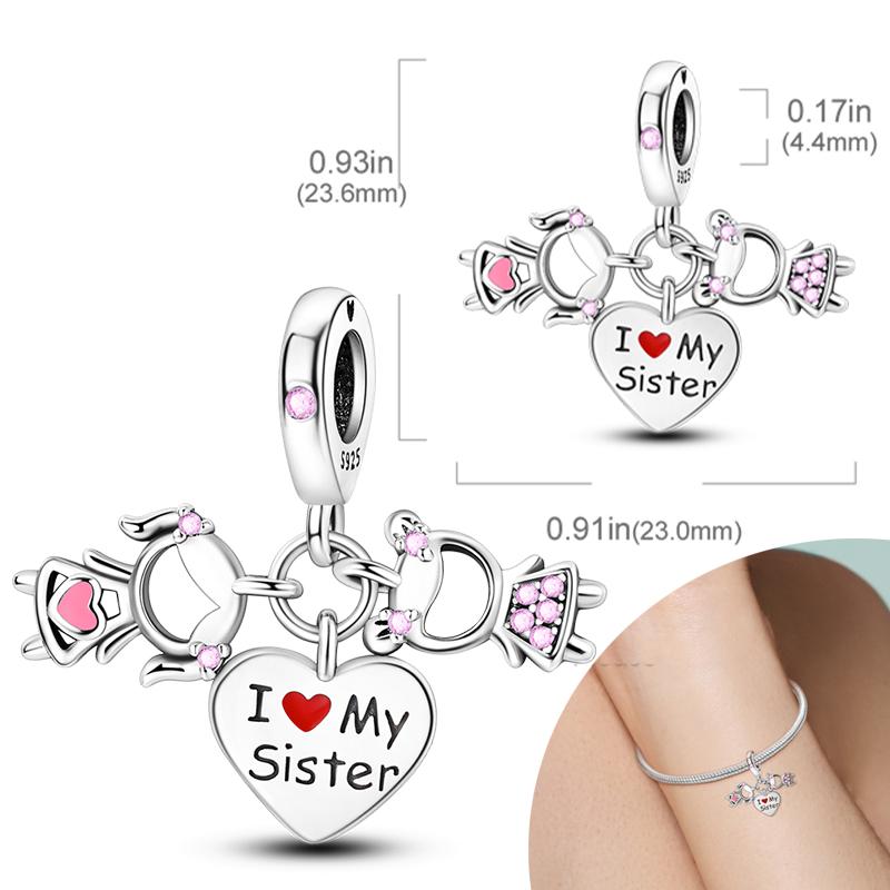 New 925 Silver Charms Bead Safety Chain Bead Fit Original Charms Bracelet Pendant Fine DIY Birthday Jewelry For Women