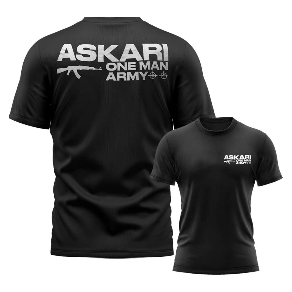 ASKARI Boxing Fighting Men's T Shirt Summer Sports Fitness Breathable Round Neck Short Sleeve Tops Outdoor Trainning Clothing