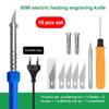 1/3/9/10Pcs Electric Hot Knife Cutter Kit With Soldering Iron For Carving Plastic Vinyl US EU Plug Multipurpose Diy Tool Set