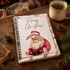 Shopping Card Management Book Highland Cow Christmas Organizer, Spiral Bound Storage Book, Durable Greeting Journal Coil Binding Portable Album