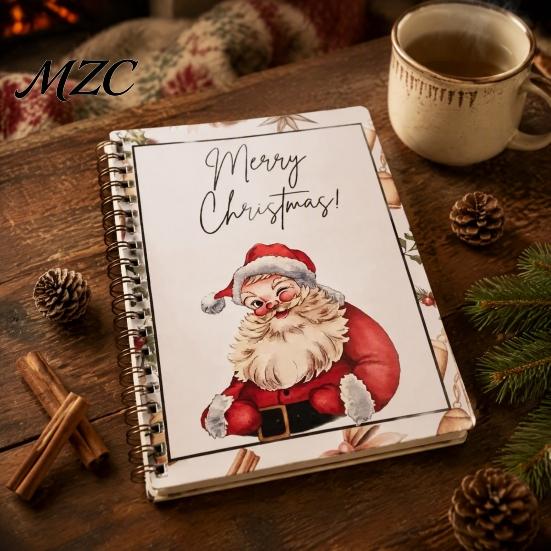 Shopping Card Management Book Highland Cow Christmas Organizer, Spiral Bound Storage Book, Durable Greeting Journal Coil Binding Portable Album