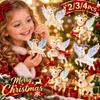 Shining Goat Hanging Ornament Set 2D Flat Christmas Tree Ornament New Keychain  Bag Charms